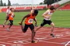 Boys under-15s 100 metres at the Gateshead Tartan Games Open.